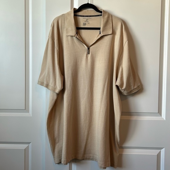 Shaquille O’Neal Other - Shaquille O'Neal Big&Tall Mens Classic Fit Short Sleeve Zip Collar Polo Shirt